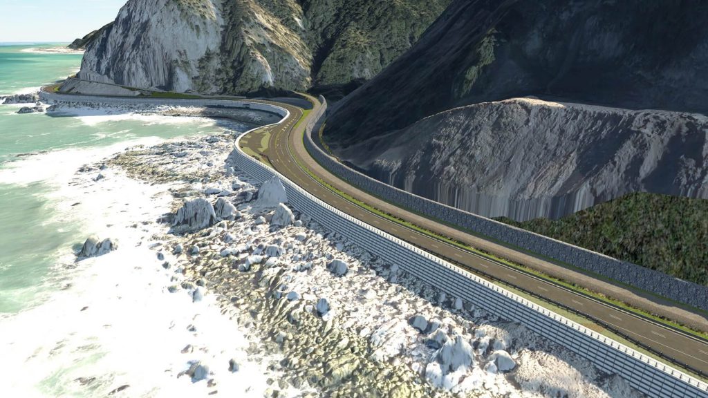 Kaikoura SH1 rendering