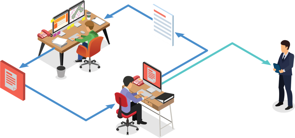 Example of a CAD drawing dwg review Workflow