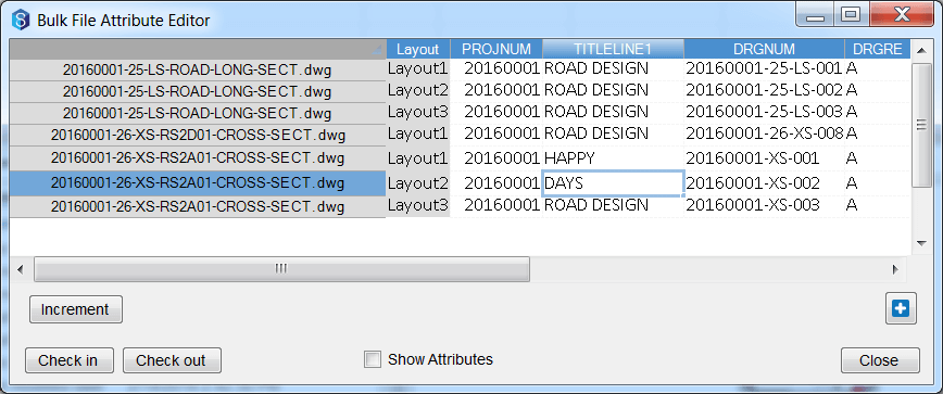 12d Synergy Drawing Register Bulk File Attribute Editor