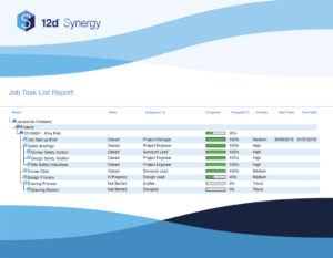 12d Synergy 4.2 New Task Report