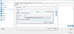 Download Dependenices Setting Rule Pathing