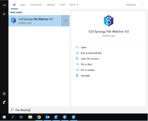 Finding the File Watcher Application in Windows Explorer