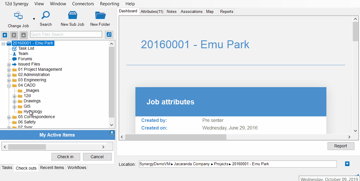 Creating a Managed Folder - 12d Synergy