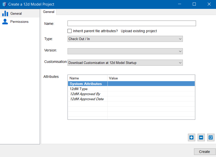 Create a 12d Model Project Panel - 12d Synergy 