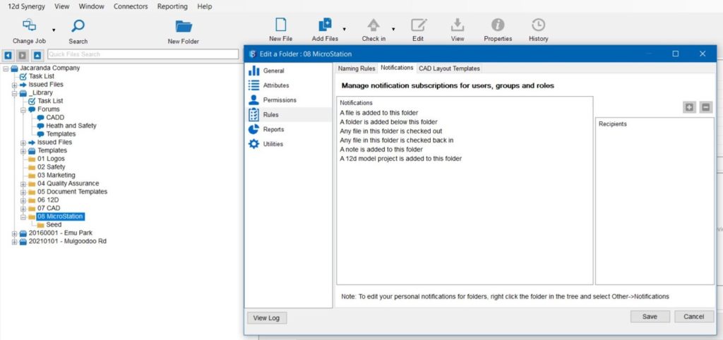 12d Synergy MicroStation Library