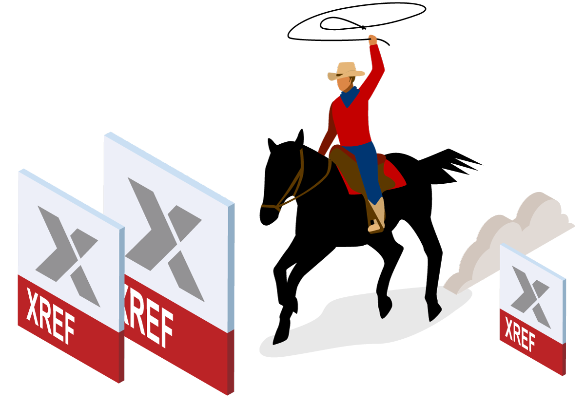 Cowboy lassoing an Xref file