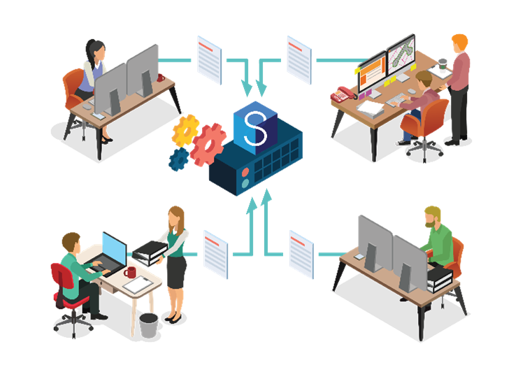 Cloud sharing graphic