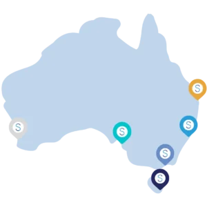 Map of Australia - Event locations