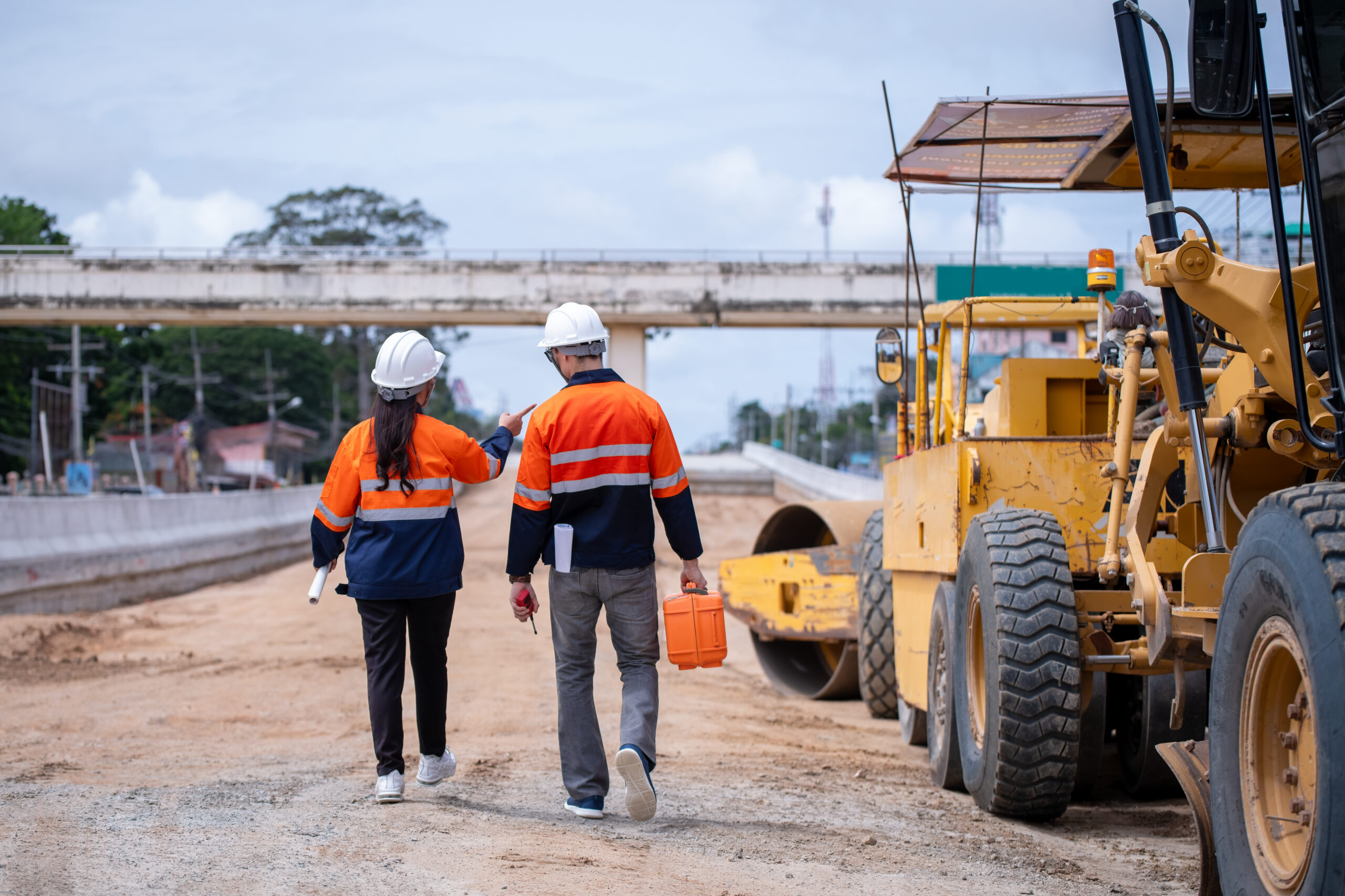 Engineering team on infrastructure site